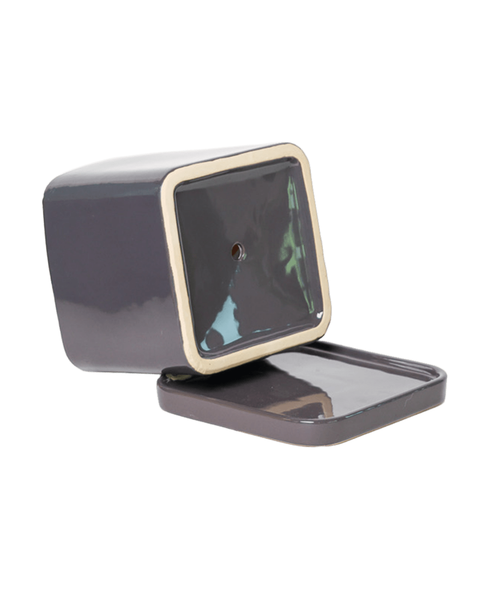 Svek Ceramic Pot And Saucer With Drainage Hole - Chive US Wholesale