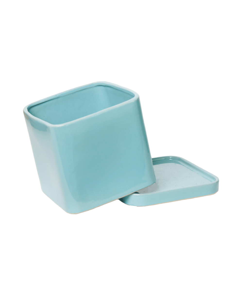 Svek Ceramic Pot And Saucer With Drainage Hole - Chive US Wholesale