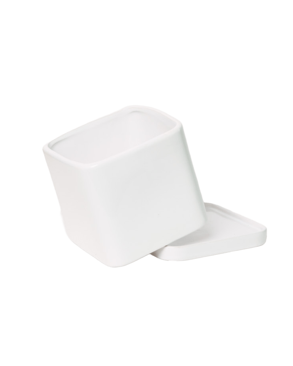 Svek Ceramic Pot And Saucer With Drainage Hole - Chive US Wholesale