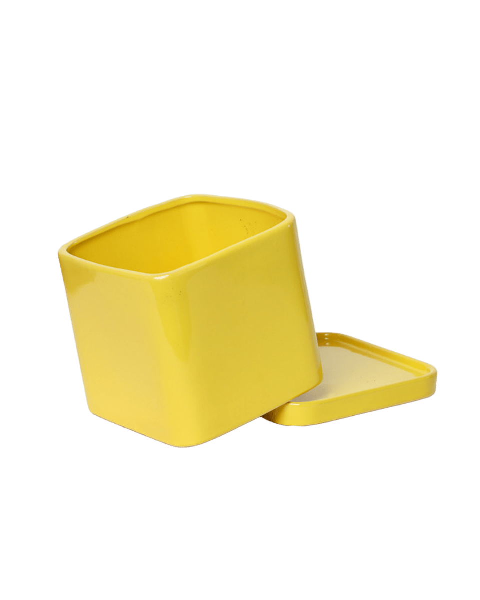 Svek Ceramic Pot And Saucer With Drainage Hole - Chive US Wholesale