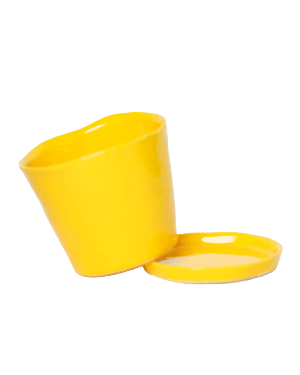 Tika Ceramic Pot & Saucer Set With Drainage - Chive US Wholesale