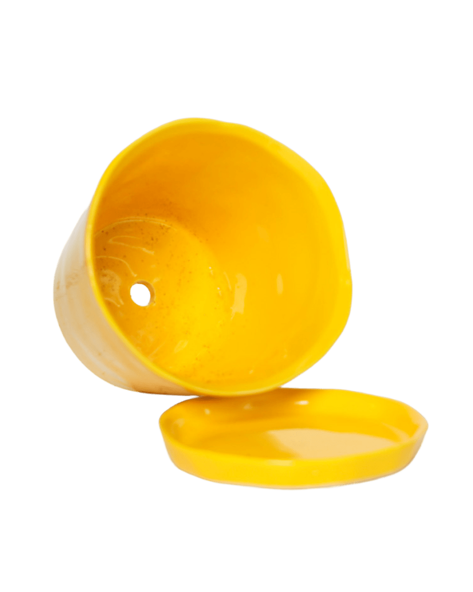 Tika Ceramic Pot & Saucer Set With Drainage - Chive US Wholesale