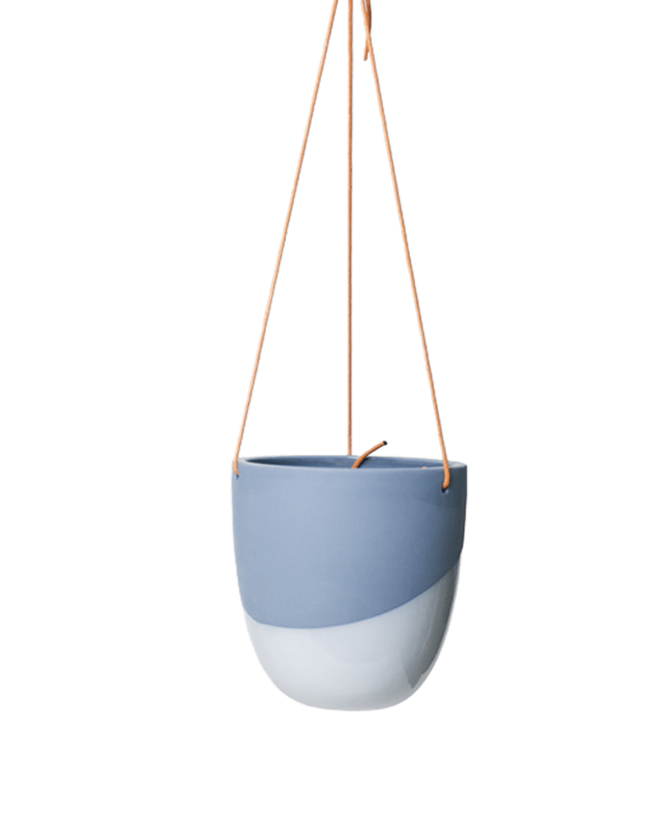 Bobbin Porcelain Modern Hanging Indoor Plant Pot - Chive US Wholesale