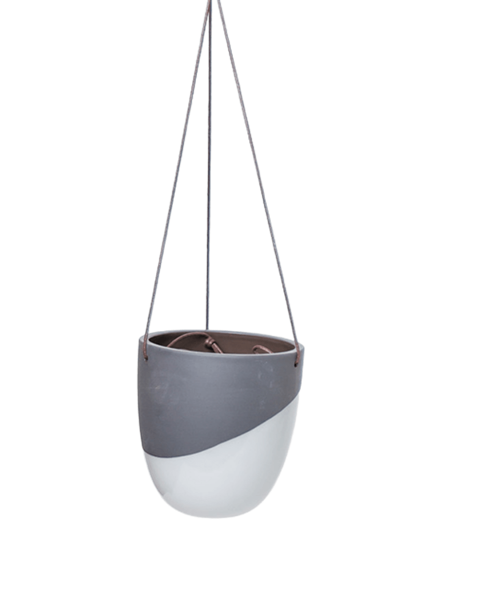 Bobbin Porcelain Modern Hanging Indoor Plant Pot - Chive US Wholesale