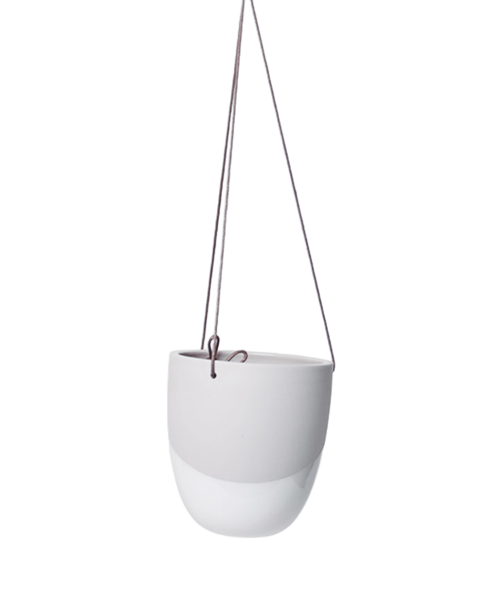 Bobbin Porcelain Modern Hanging Indoor Plant Pot - Chive US Wholesale