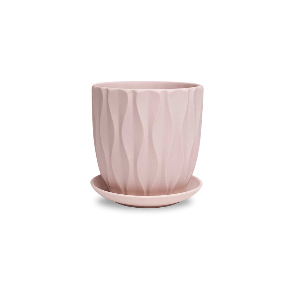 Virago 3.5" Porcelain Pot With Drainage Hole And Saucer - Chive US Wholesale