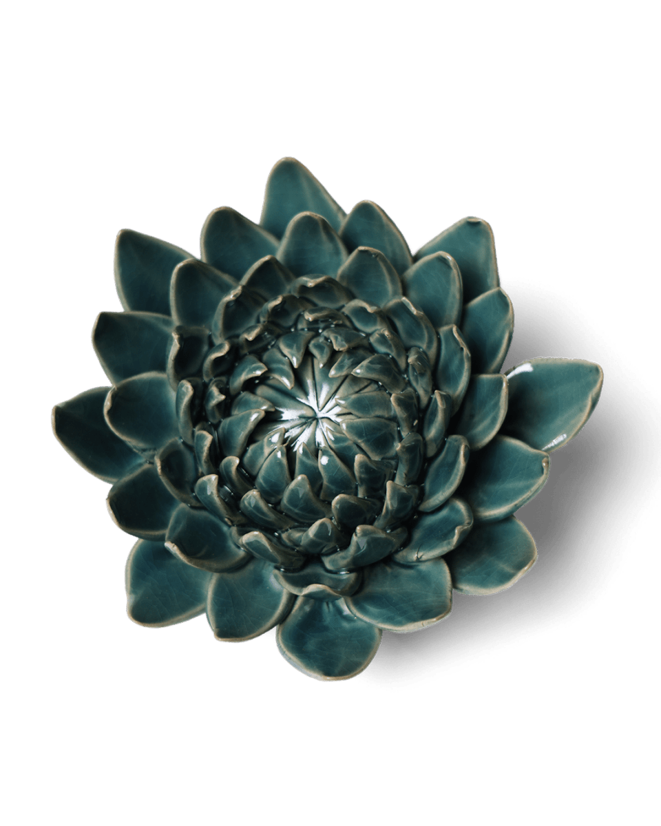 Ceramic Flower Dahlia Green 11 - Chive US Wholesale