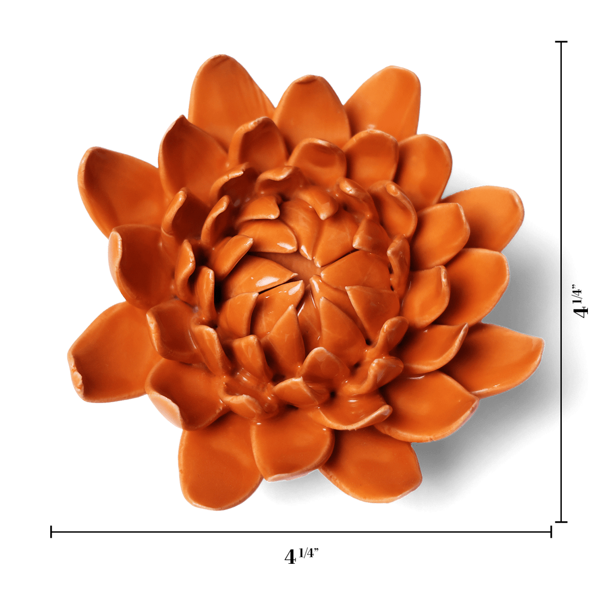 Ceramic Flower Dahlia Orange 11 - Chive US Wholesale