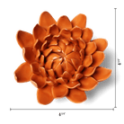 Ceramic Flower Dahlia Orange 11 - Chive US Wholesale