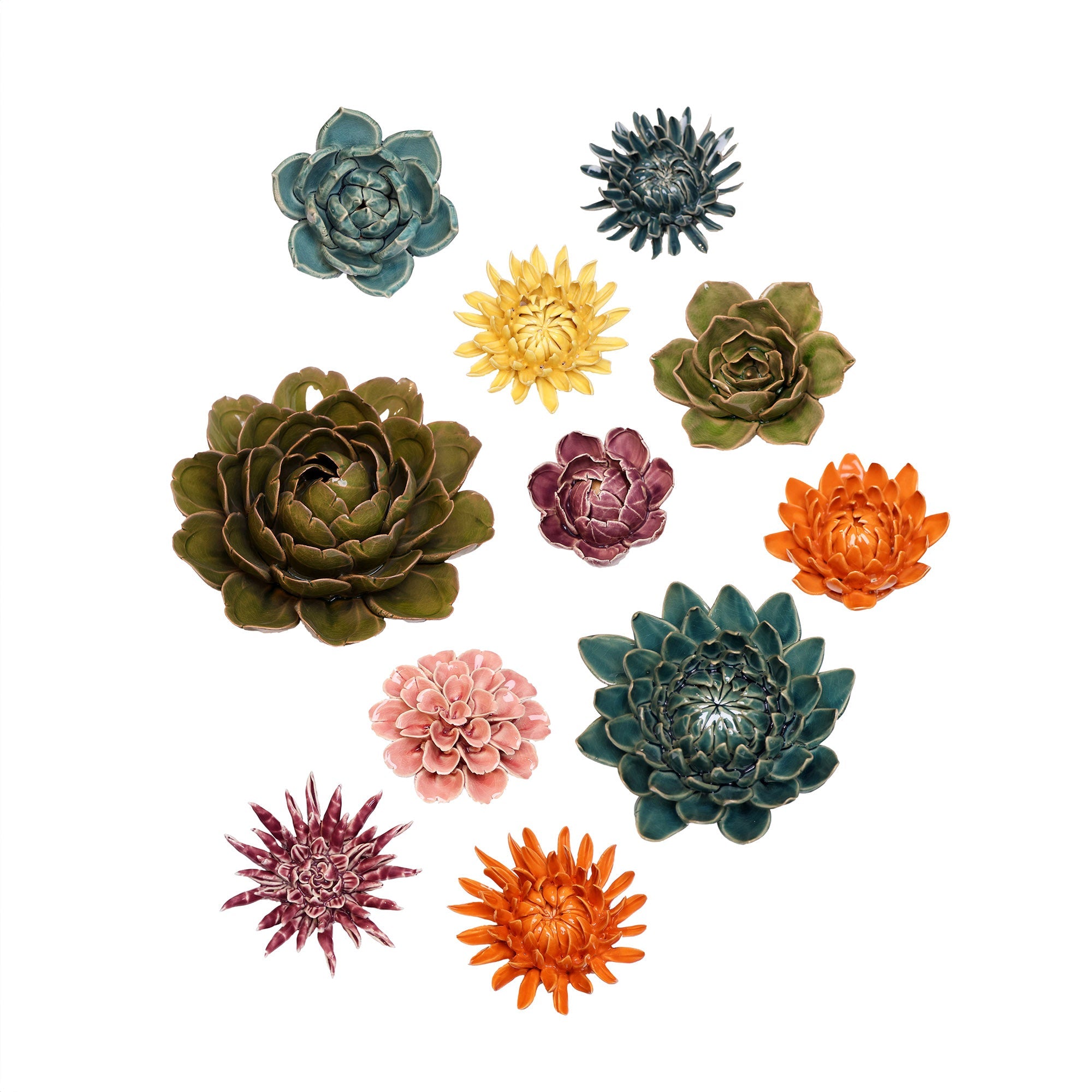 Ceramic Flower Collection 11 - 66pc Assortment – Chive US