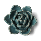 Ceramic Flower Succulent Teal 11 - Chive US Wholesale