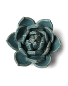 Ceramic Flower Succulent Teal 11 - Chive US Wholesale