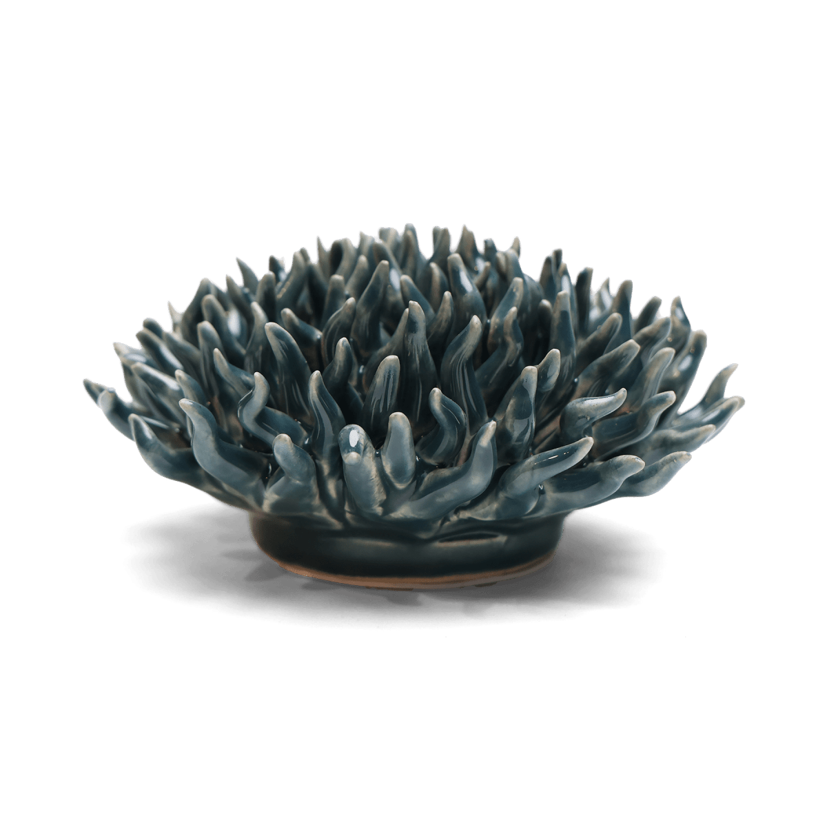 Ceramic Flower Mondo Teal 12 - Chive US Wholesale