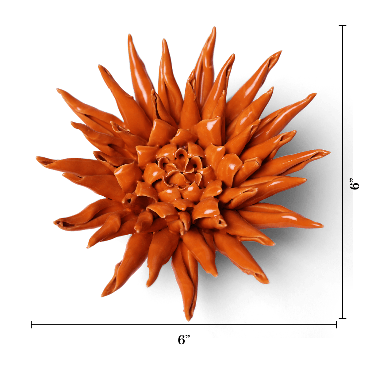 Ceramic Flower Large Orange 12 - Chive US Wholesale