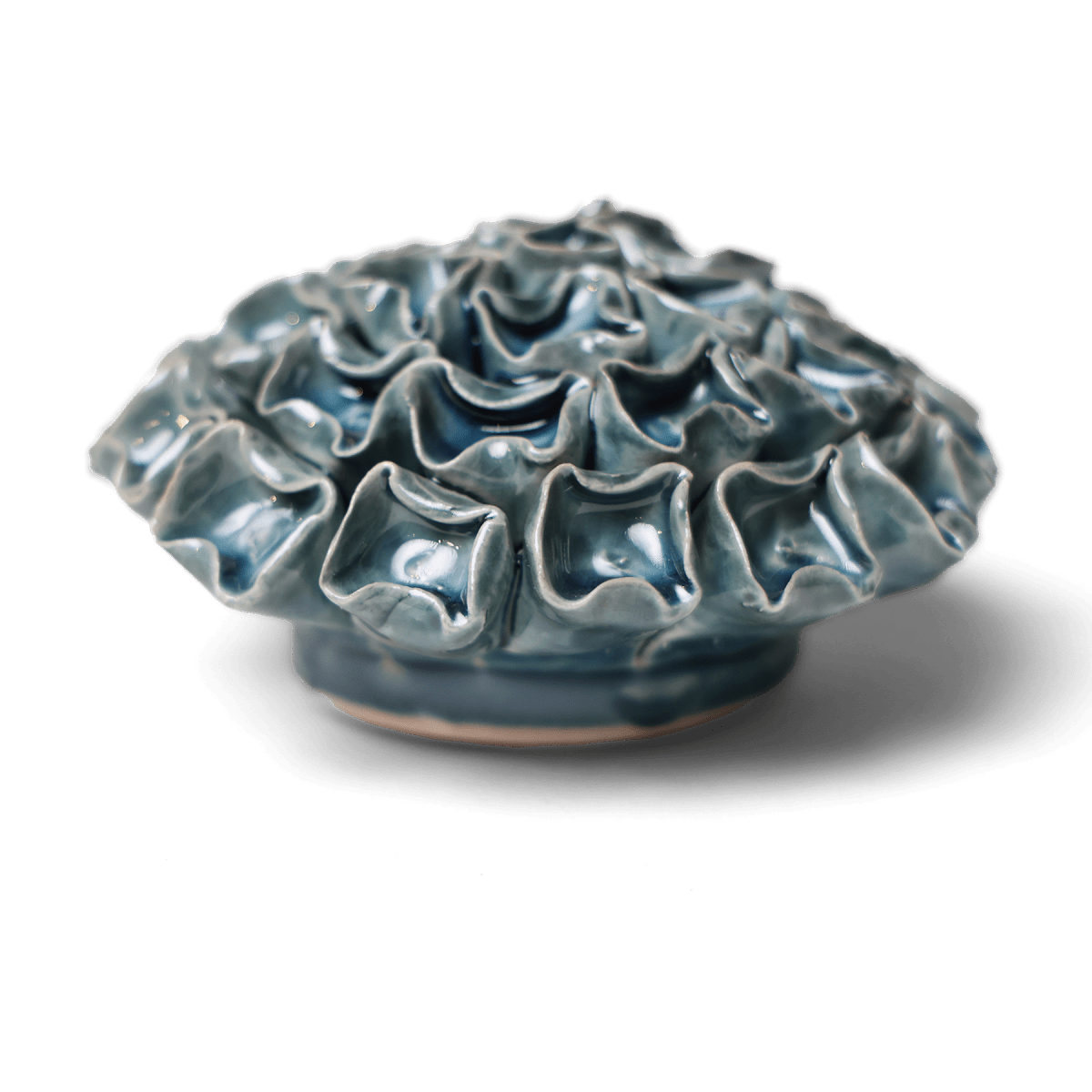 Ceramic Flower Medium Teal 12 - Chive US Wholesale