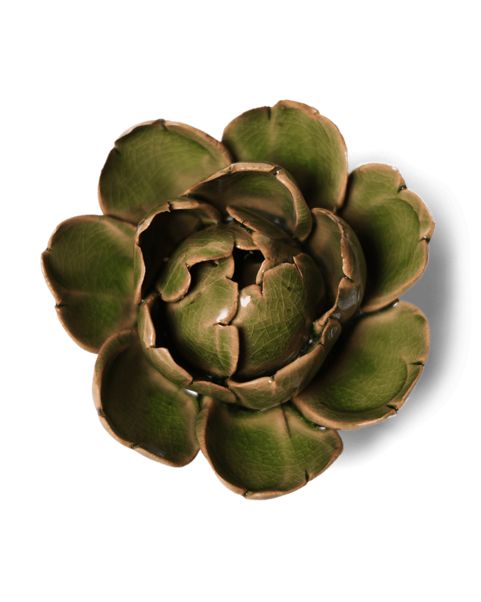 Ceramic Flower Peony Green 12 - Chive US Wholesale