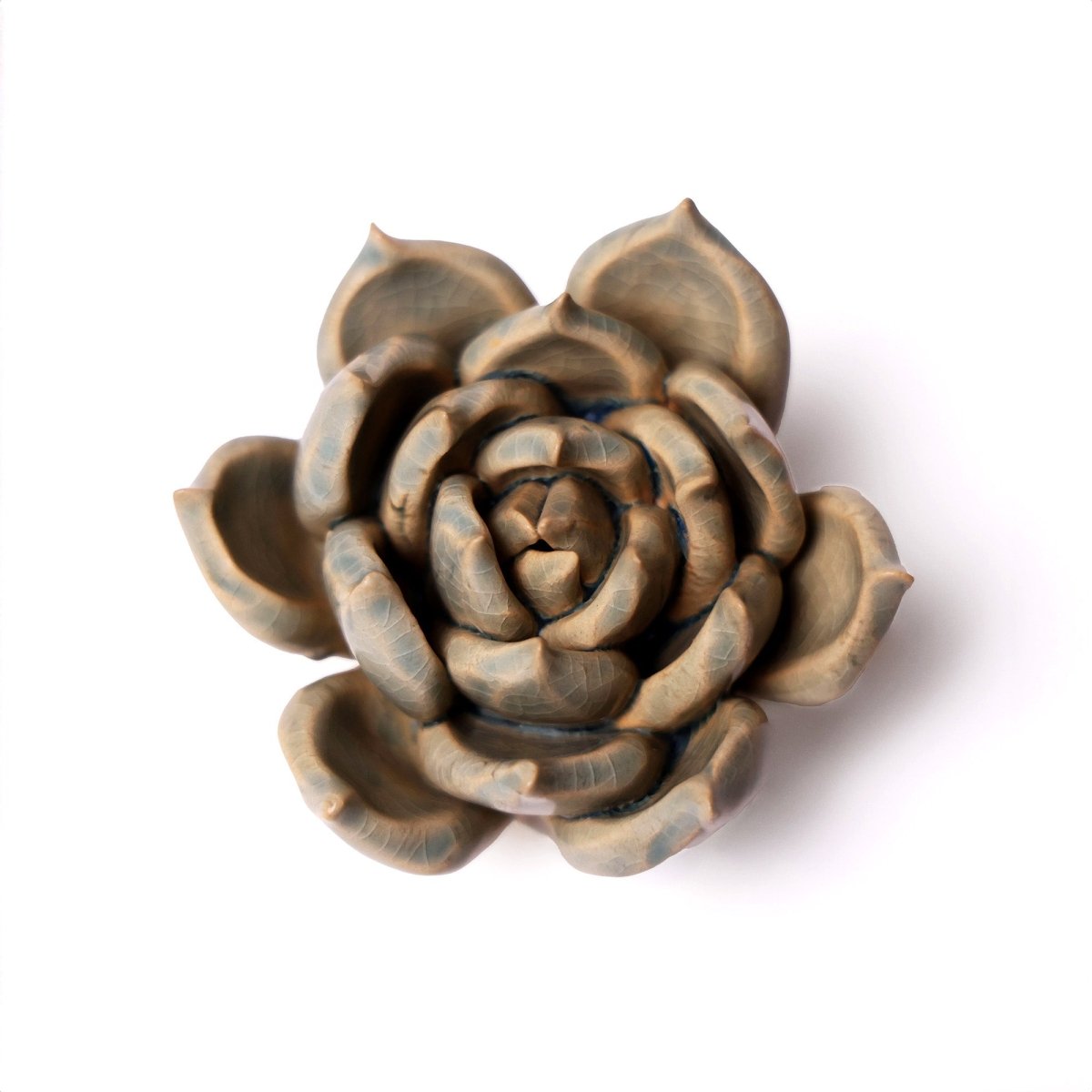 Ceramic Flowers With Keyhole For Hanging On Walls Collection 12 - Chive US Wholesale