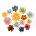 Ceramic Flowers With Keyhole For Hanging On Walls Collection 15 Kit - Chive US Wholesale