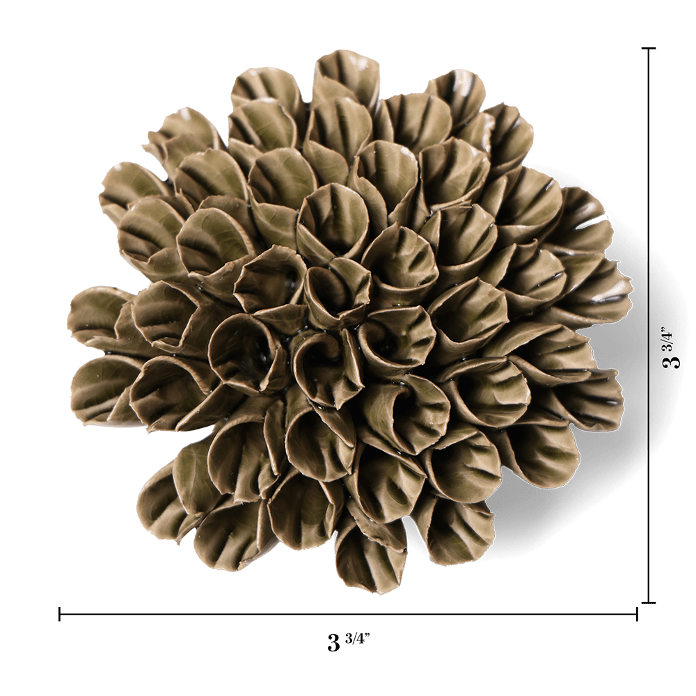 Ceramic Flower Anemone 4 - Chive US Wholesale