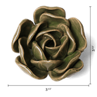 Ceramic Flower Tabletop Art Green Rose 4 - Chive US Wholesale