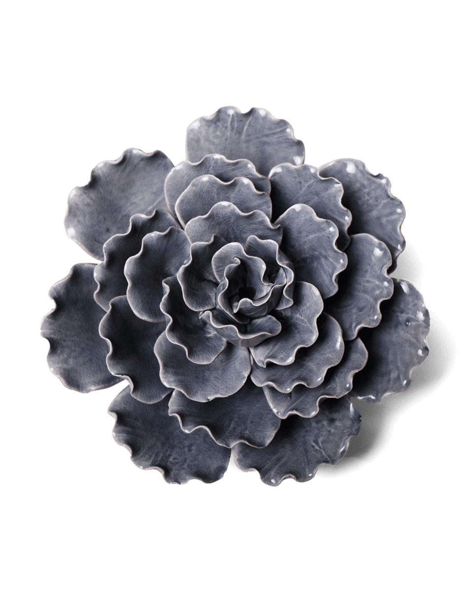 Ceramic Flower Lettuce Grey XL 5 - Chive US Wholesale