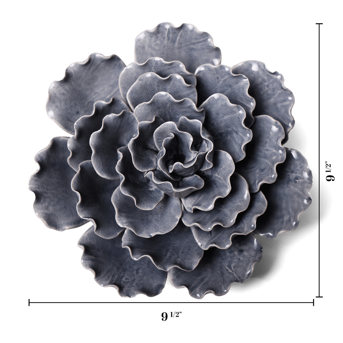 Ceramic Flower Lettuce Grey XL 5 - Chive US Wholesale