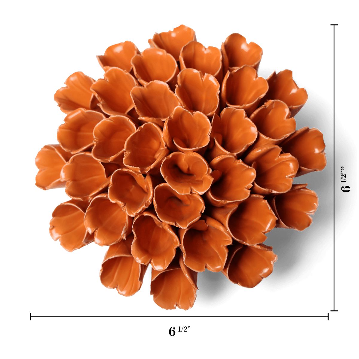 Ceramic Flower Polyp Orange Large - Chive US Wholesale