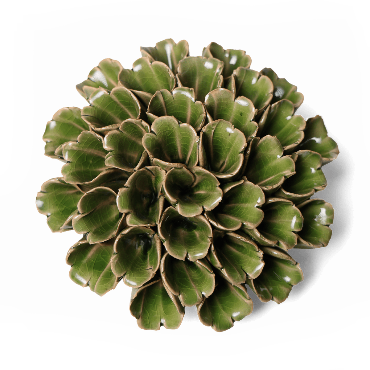 Ceramic Flower Polyp Green Large - Chive US Wholesale