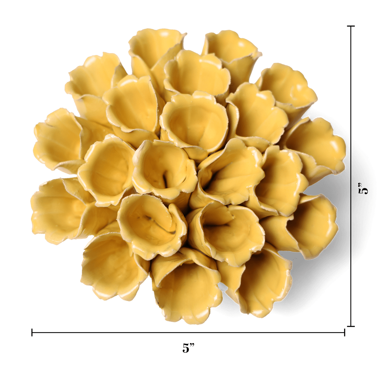 Ceramic Flower Polyp Yellow Medium - Chive US Wholesale