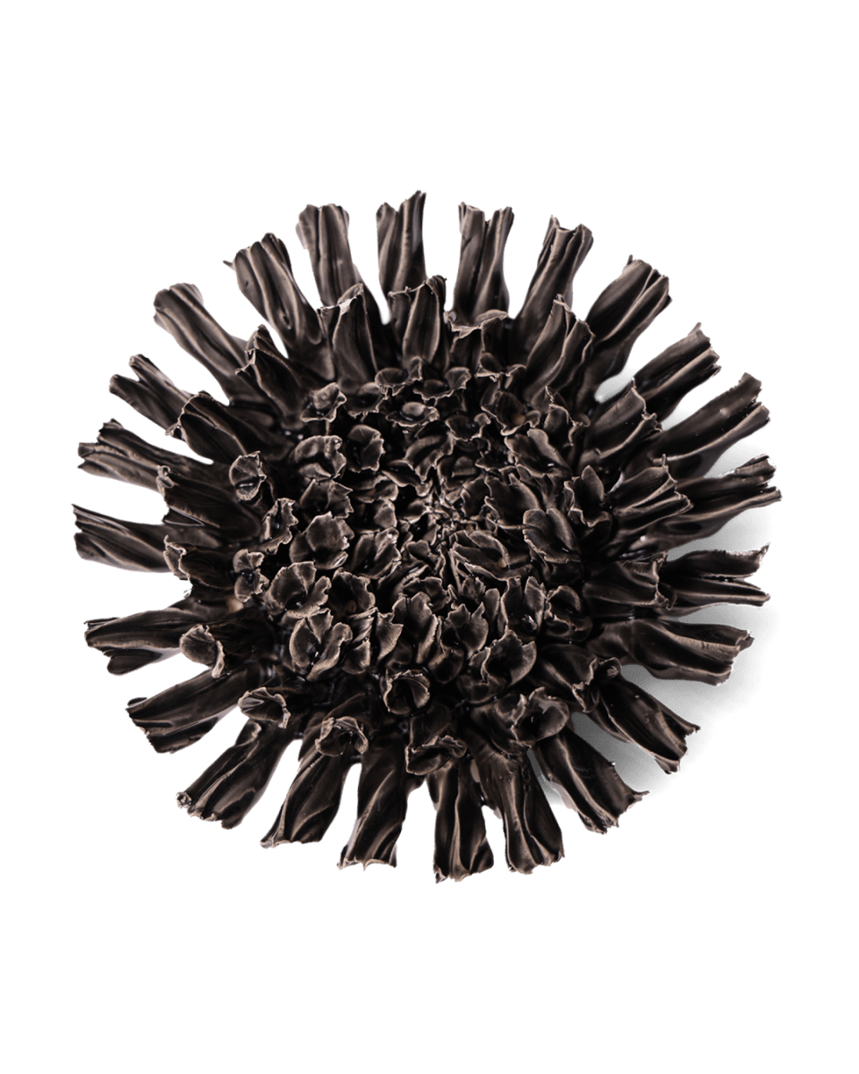 Ceramic Flower Fractal Black 5 - Chive US Wholesale