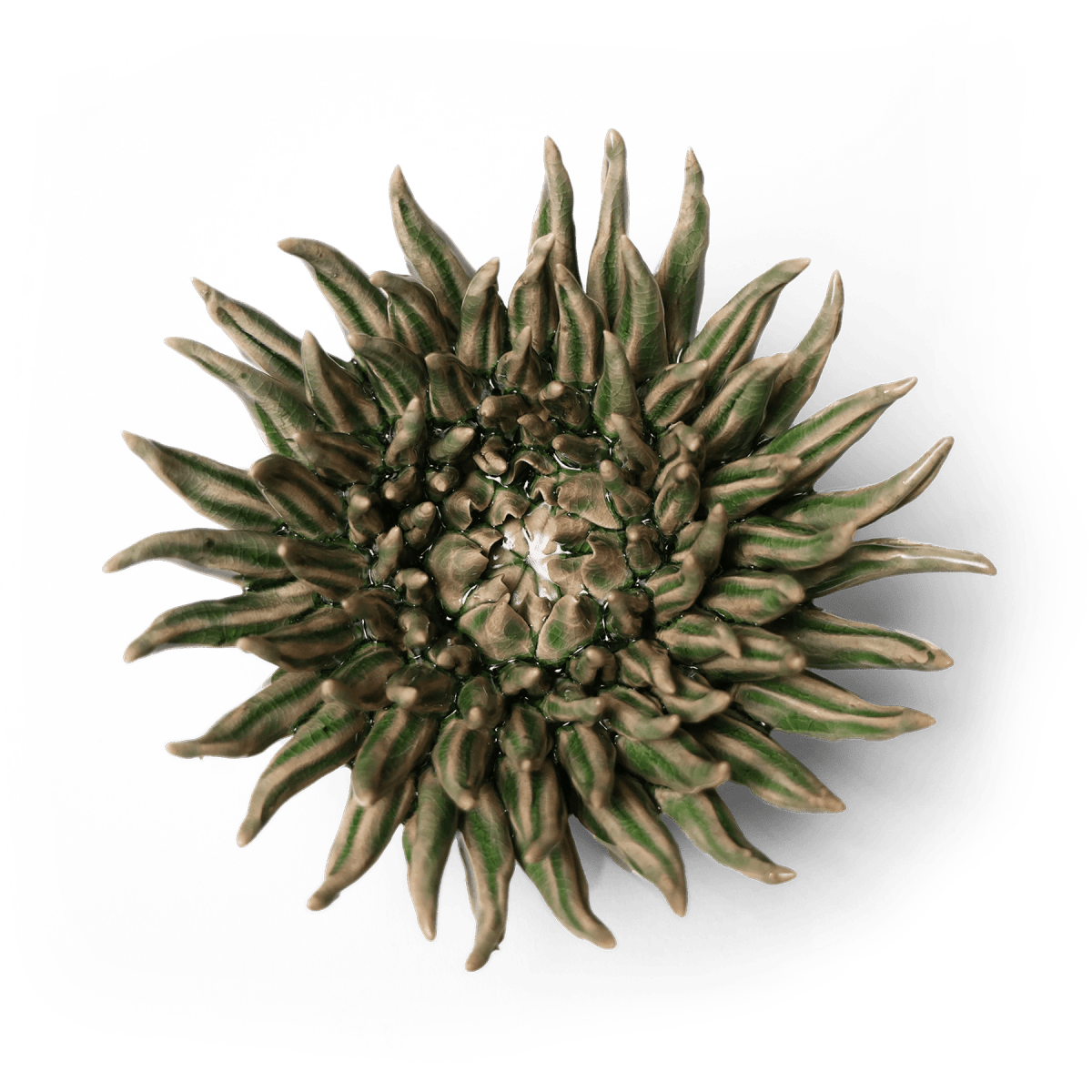 Ceramic Flower Mum Olive 5 - Chive US Wholesale