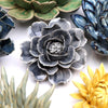 Ceramic Flower Wall Art Rose Grey 6