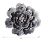 Ceramic Flower Rose Grey 6 - Chive US Wholesale