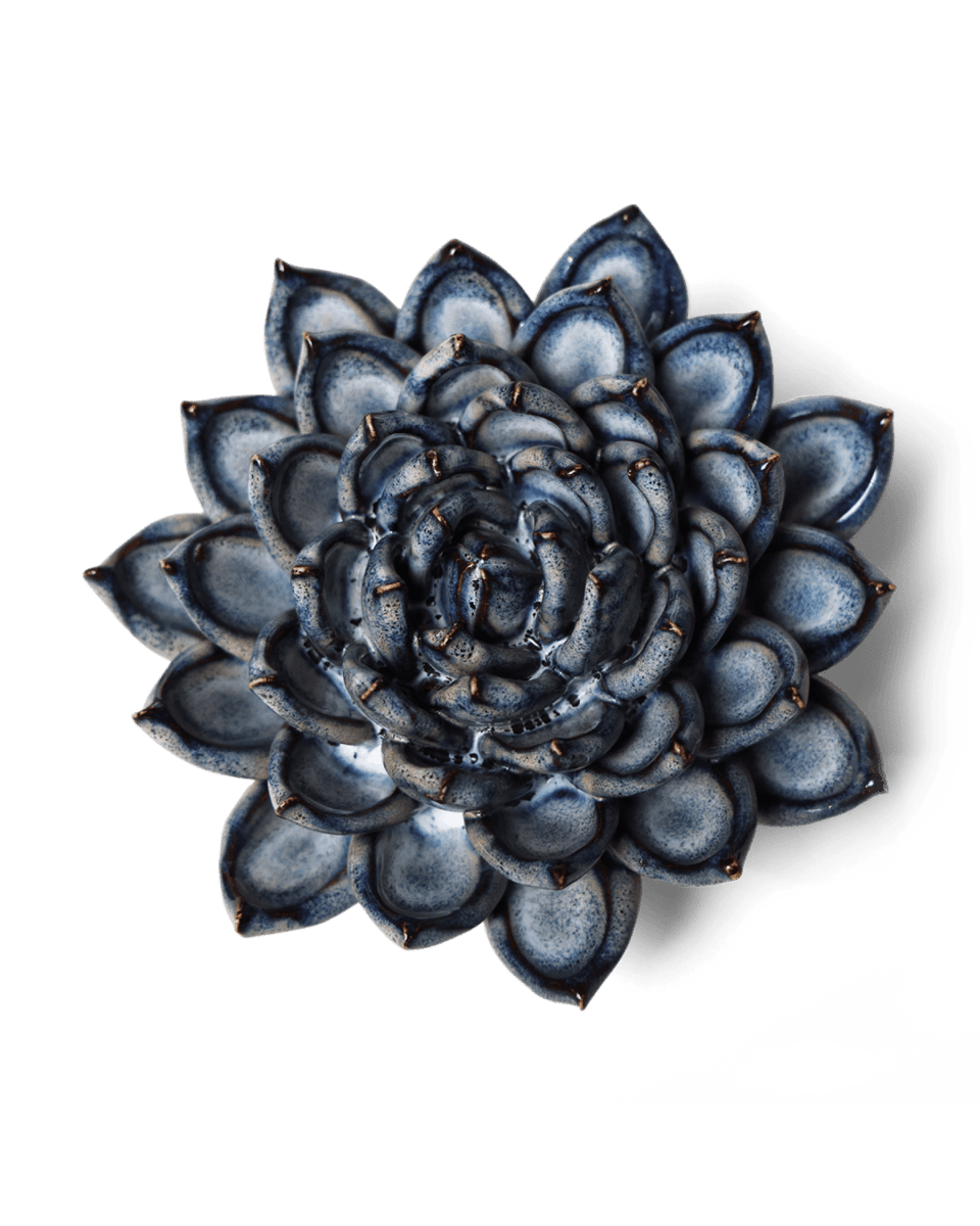 Ceramic Flower Succulent Blue 6 - Chive US Wholesale