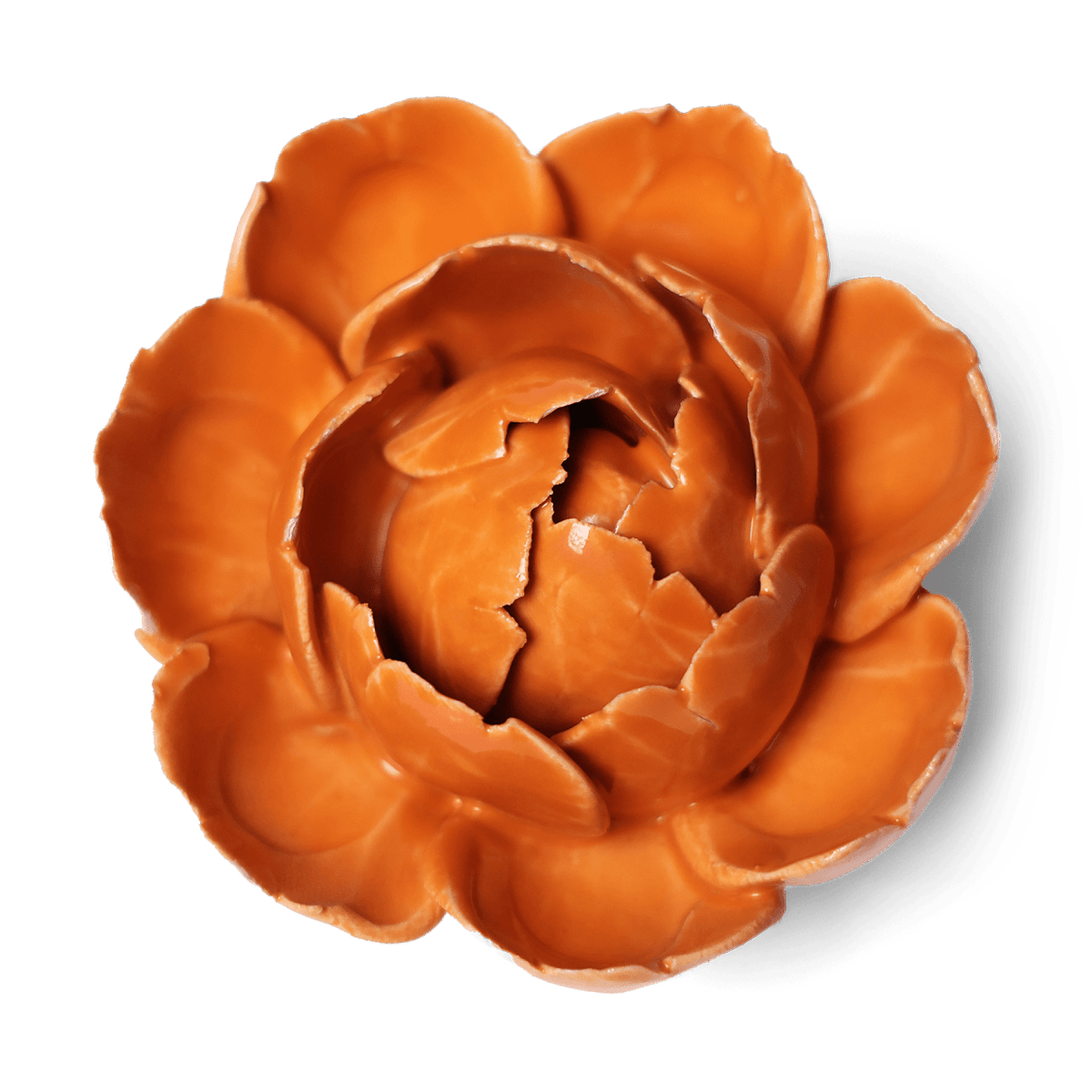 Ceramic Flower Peony Orange 6 - Chive US Wholesale