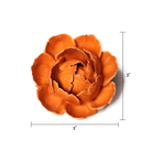 Ceramic Flower Peony Orange 7 - Chive US Wholesale