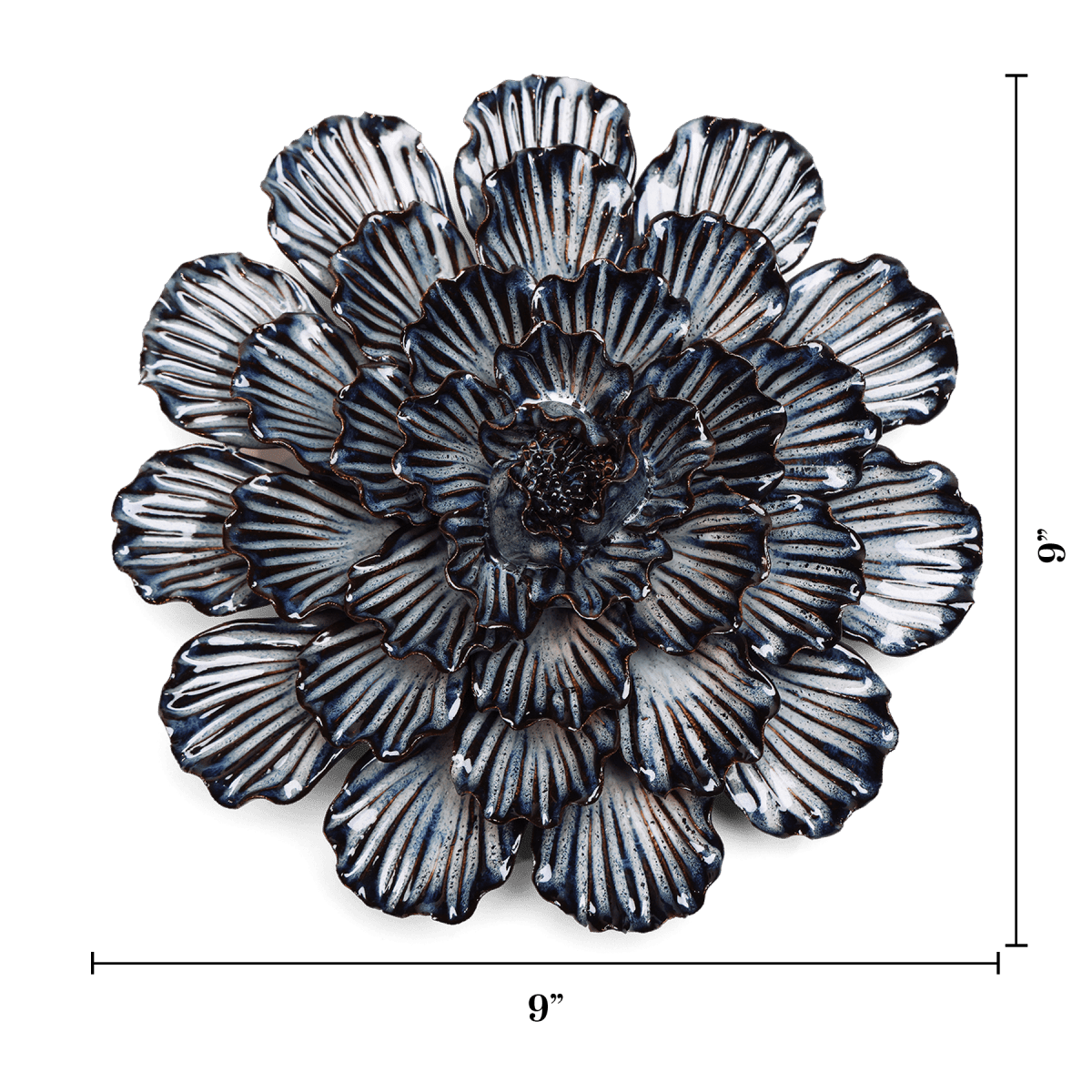 JA25 Navy Dinner Plate Dahlia - Chive US Wholesale