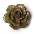 Ceramic Flower Rose Green 9 - Chive US Wholesale