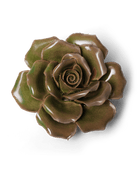 Ceramic Flower Rose Green 9 - Chive US Wholesale