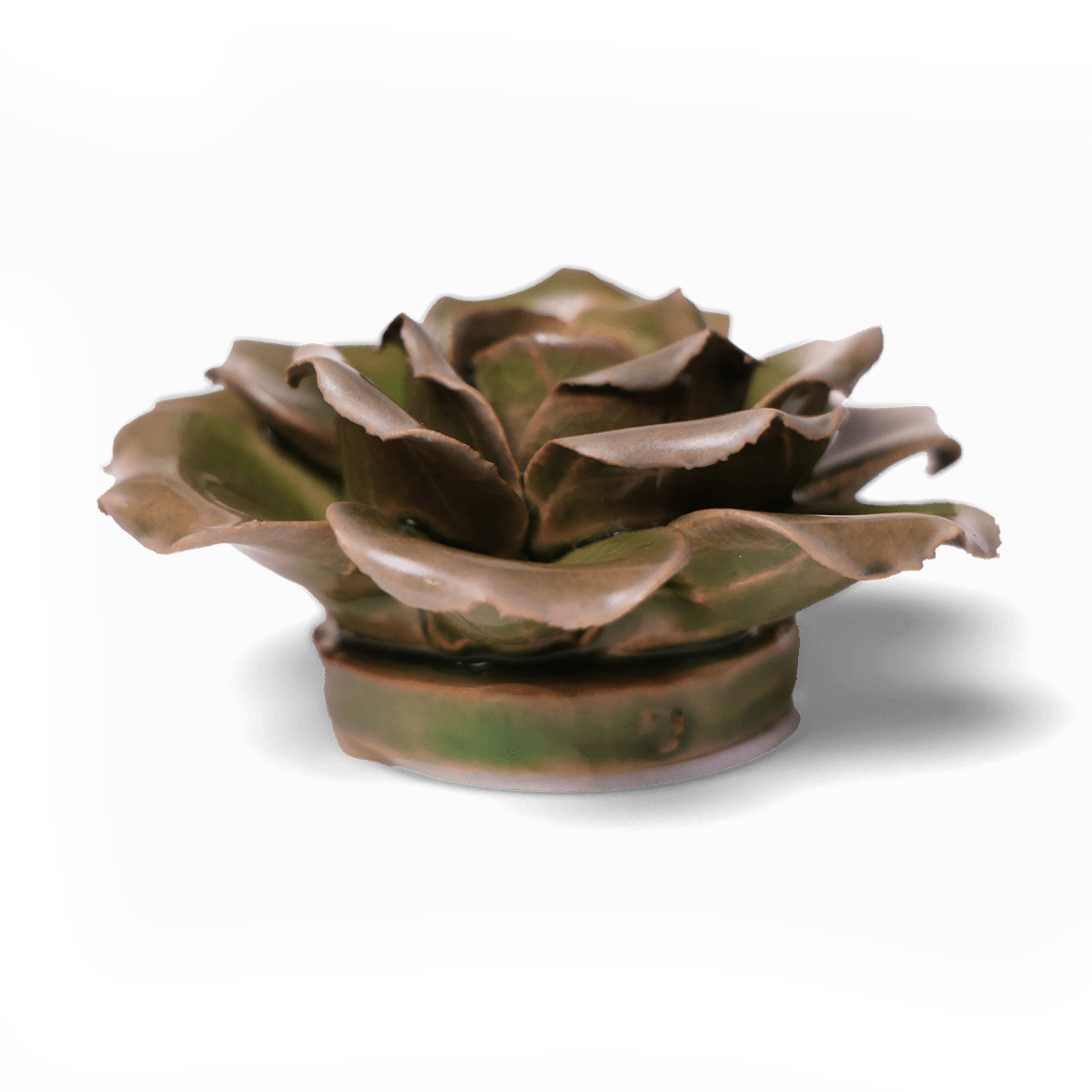 Ceramic Flower Rose Green 9 - Chive US Wholesale