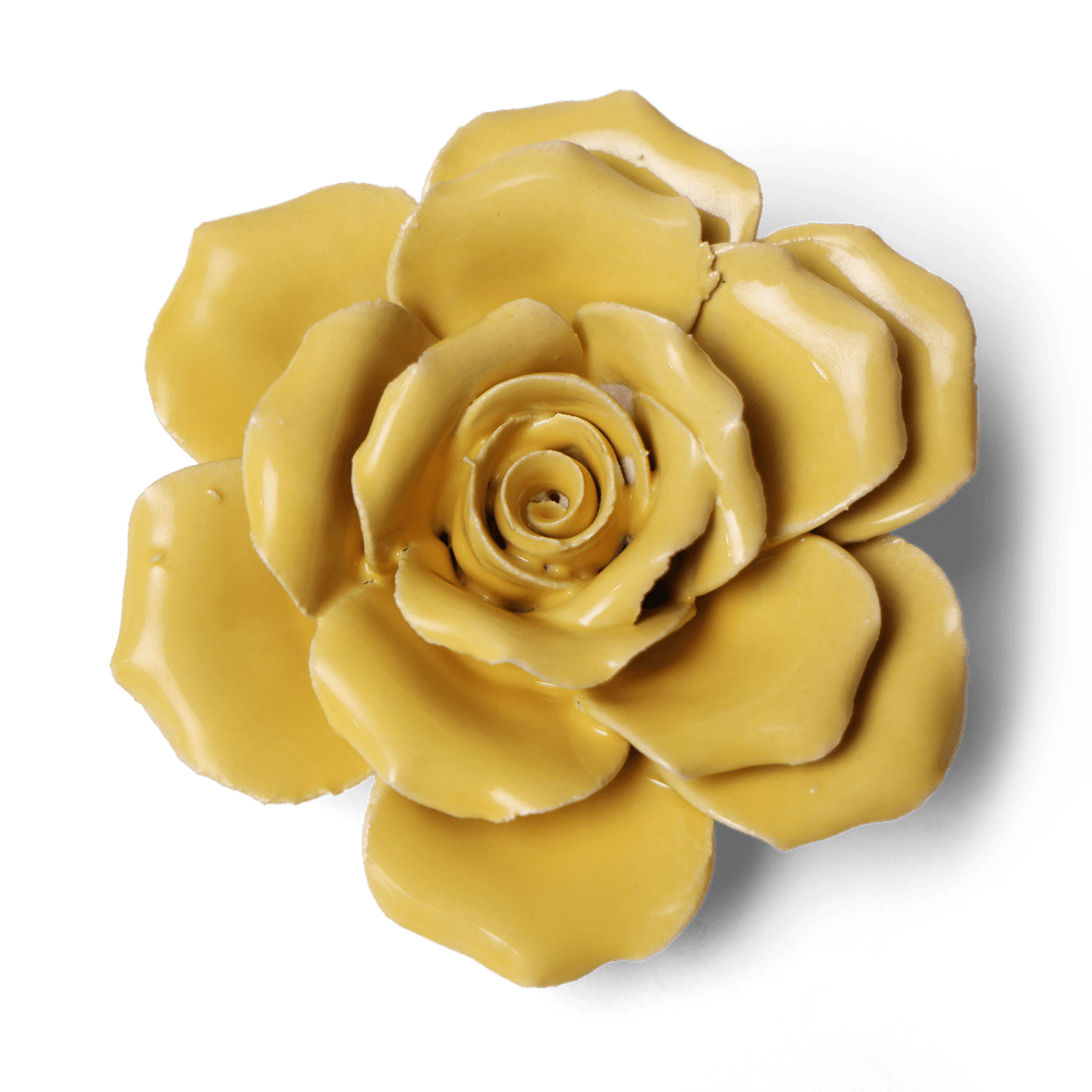 Ceramic Flower Rose Yellow 9 - Chive US Wholesale