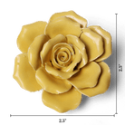 Ceramic Flower Rose Yellow 9 - Chive US Wholesale