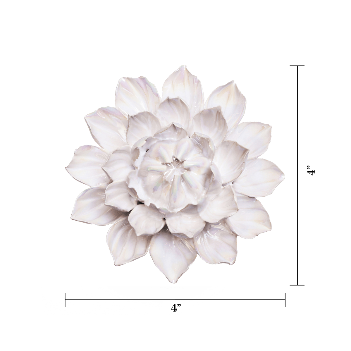 Ceramic Flower Pearl Dahlia - Chive US Wholesale