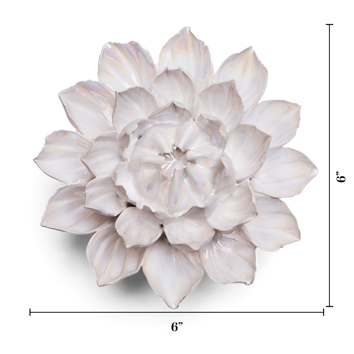 Ceramic Flower Pearl Dahlia - Chive US Wholesale