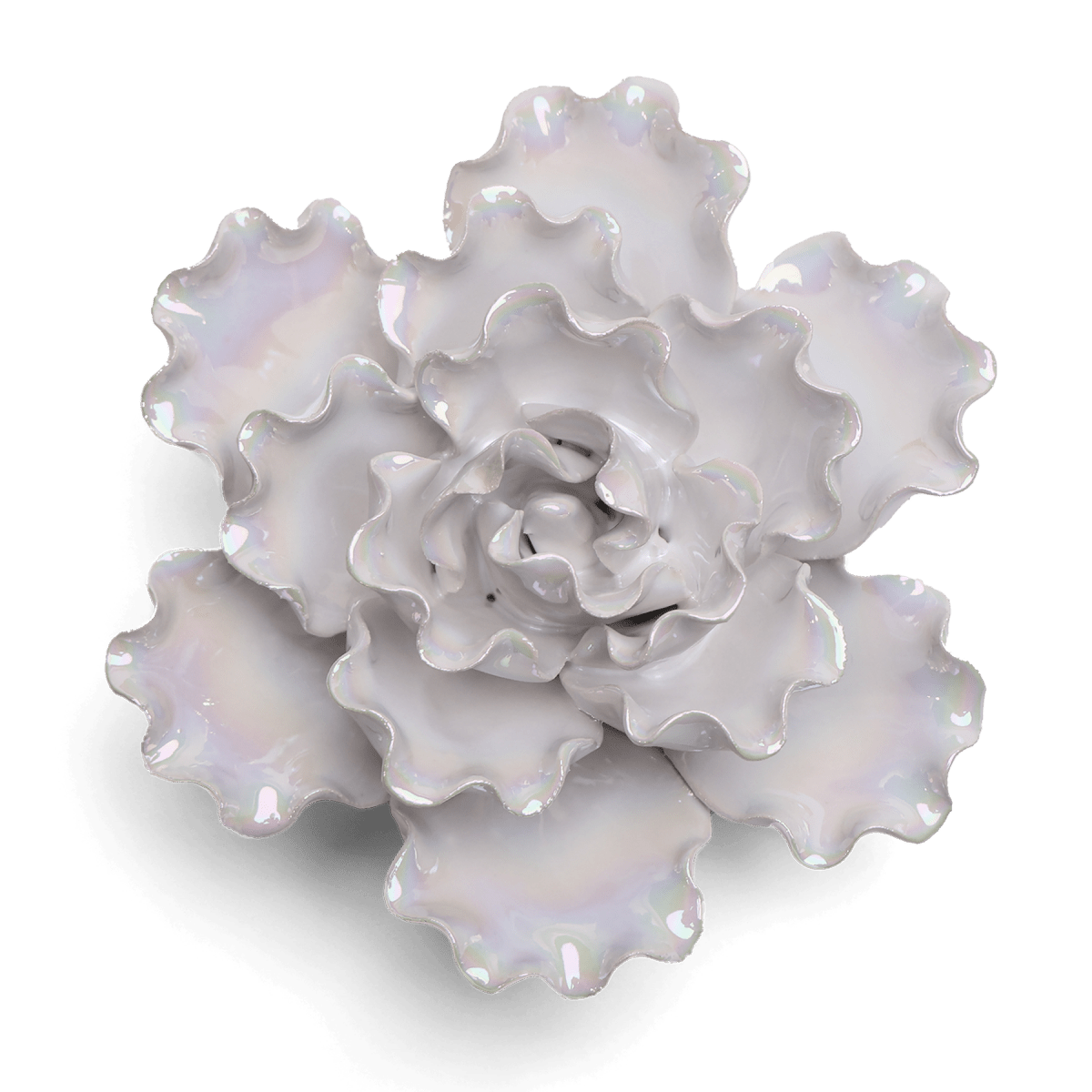 Ceramic Flower Pearl Sea Lettuce Medium - Chive US Wholesale