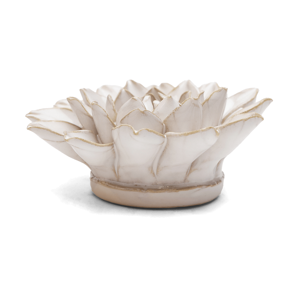 Coastal Ceramic Flower Ivory Dahlia - Chive US Wholesale