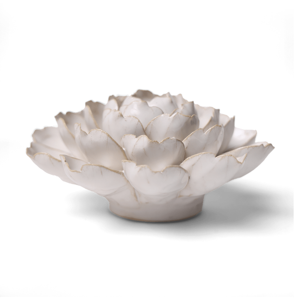 Coastal Ceramic Flower Ivory Cabbage Flower - Chive US Wholesale