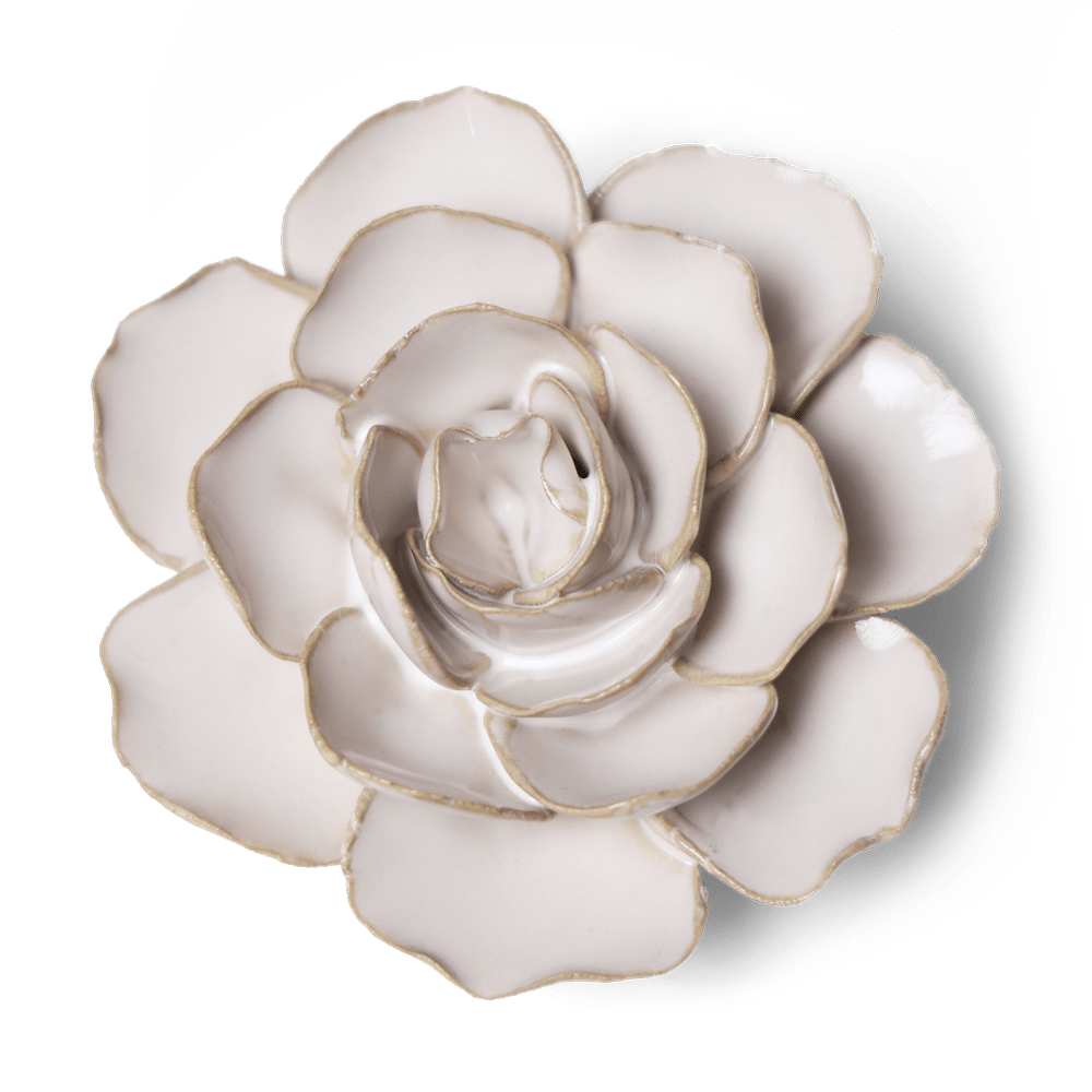 Coastal Ceramic Flower Ivory Ranunculus - Chive US Wholesale