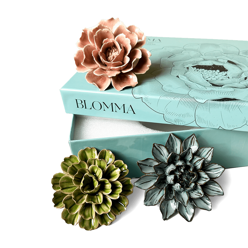 Ceramic Flower Blomma Box Set - Chive US Wholesale