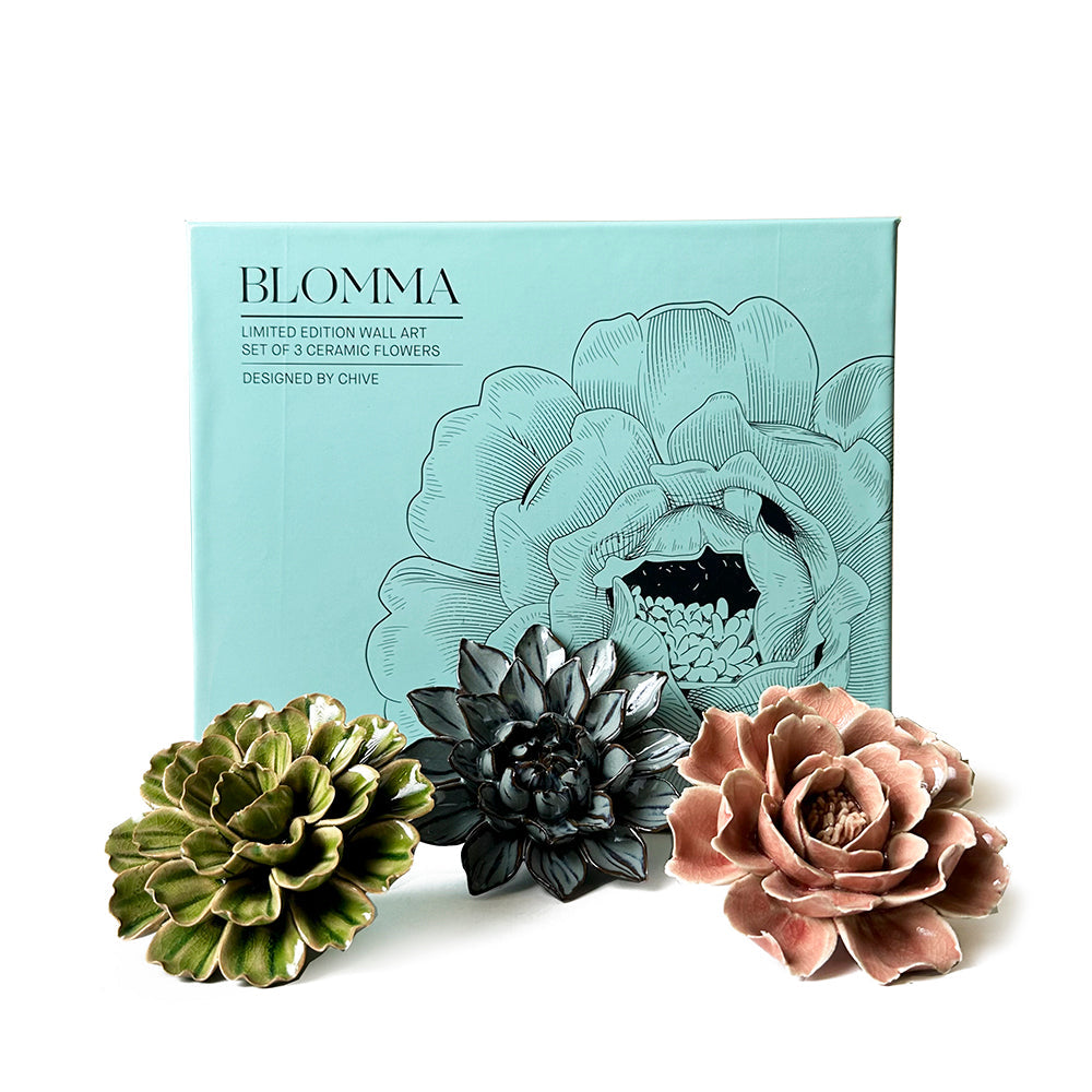 Ceramic Flower Wall Art Blomma Box Set